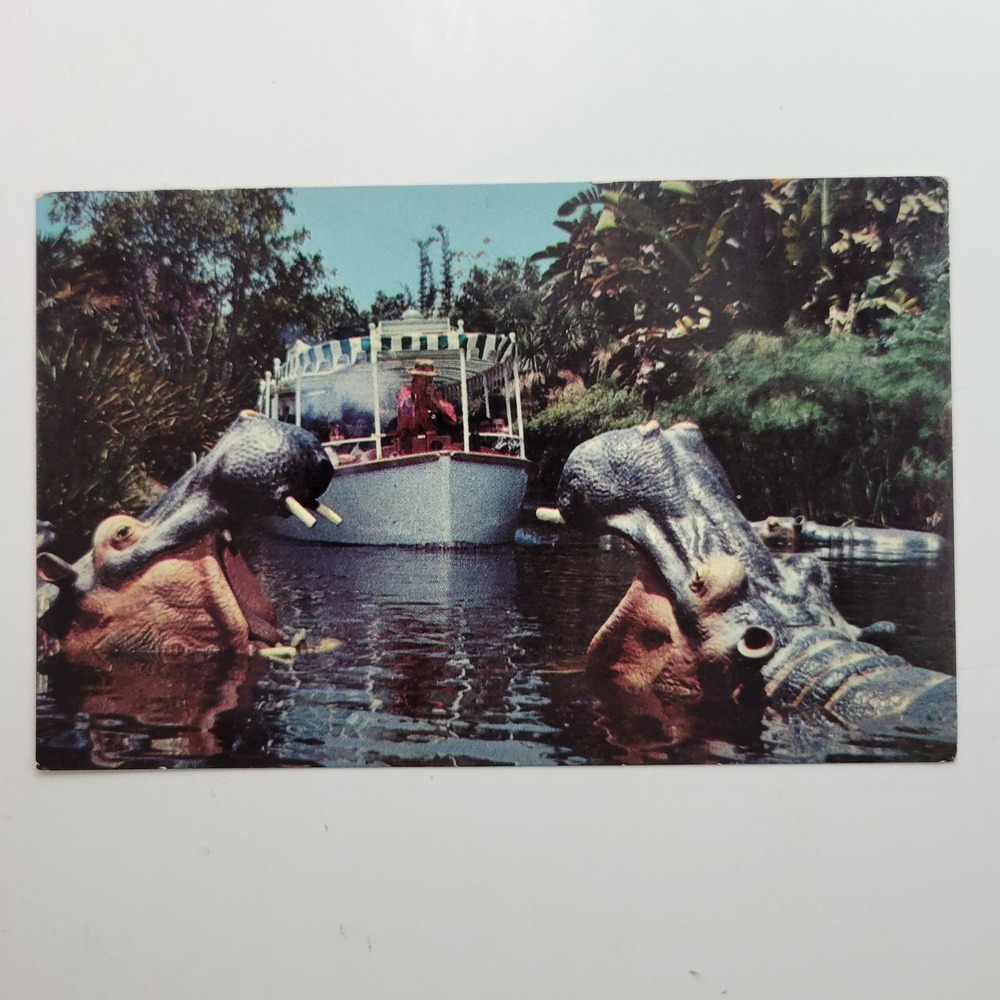 Disneyland‎ Jungle Cruise Hippos Adventureland Magic Kingdom Postcard